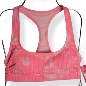 Xhilaration  Hot Pink Racerback  Floral  Bikini Top Medium Junior